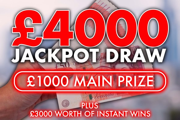 4K Jackpot Draw + 60 Instant Wins!