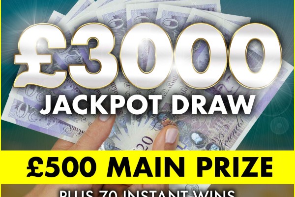 £3K JACKPOT DRAW + 70 INSTANT WINS