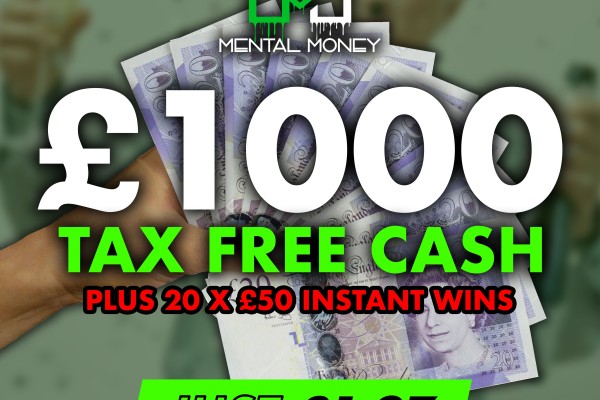 WIN £1,000 Cash + 20 x £50 Instant Wins 